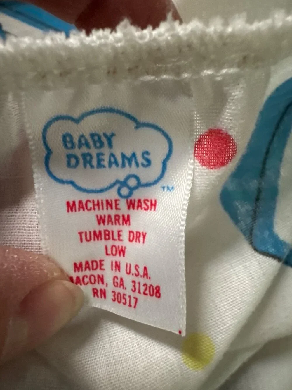 Baby Dreams Crib Sheet ABC Blocks Teddy Bears Pattern White Background Made In U
